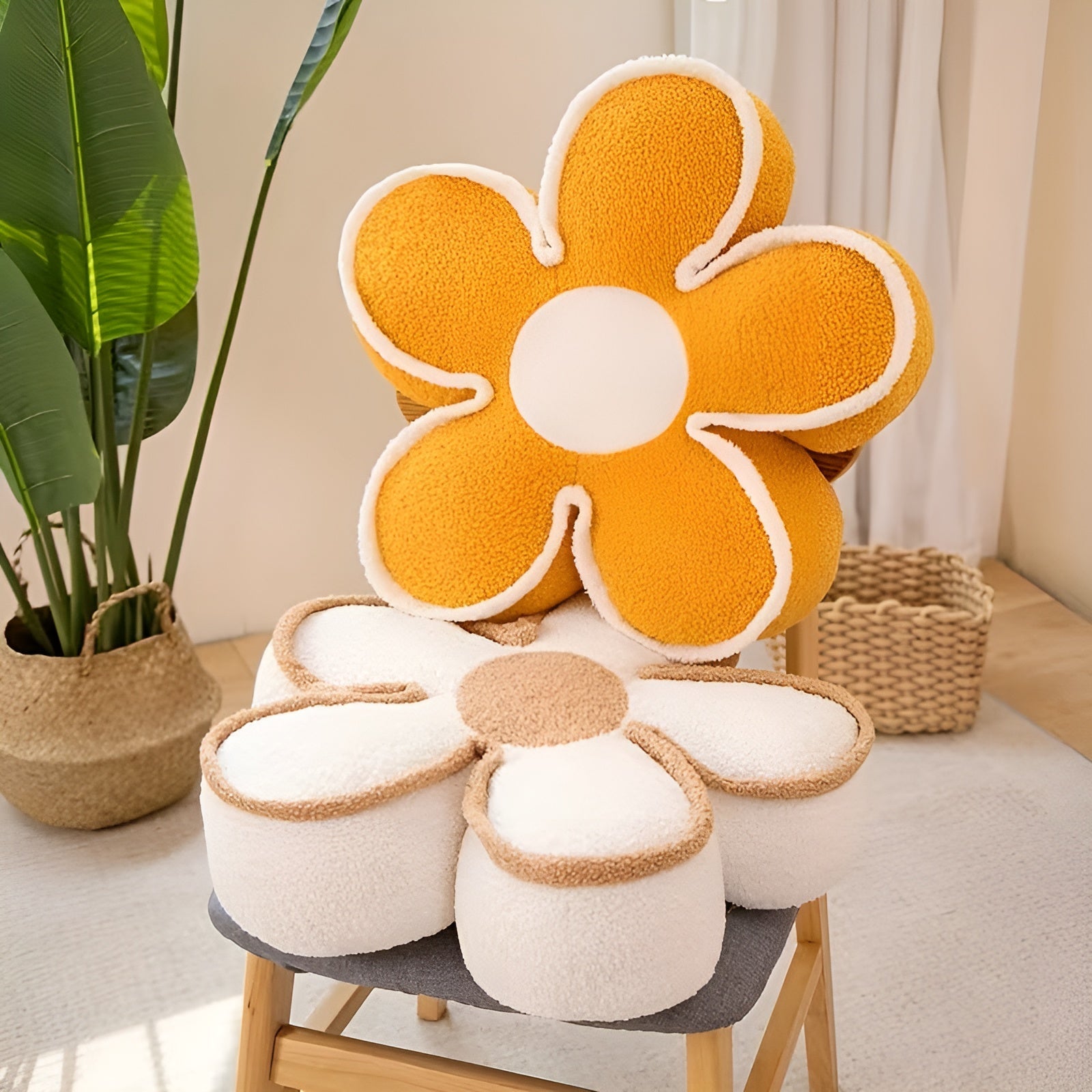 Blomsterformet Pute – Myk og Dekorativ | Perfekt for Sofa og Hjemmedekorasjon - Pynteputer