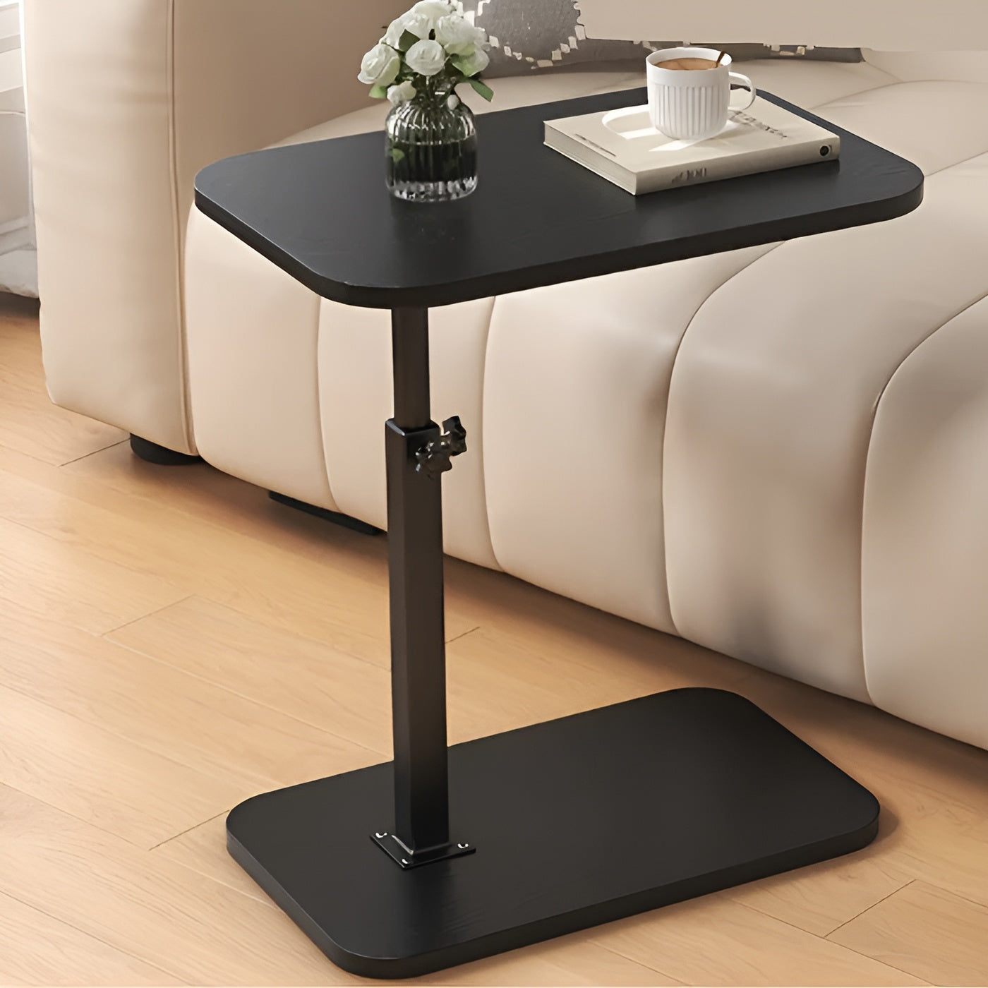 Justerbart Bord – Praktisk og Plassbesparende | Perfekt for Sofa og Seng - Svart - Sofabord