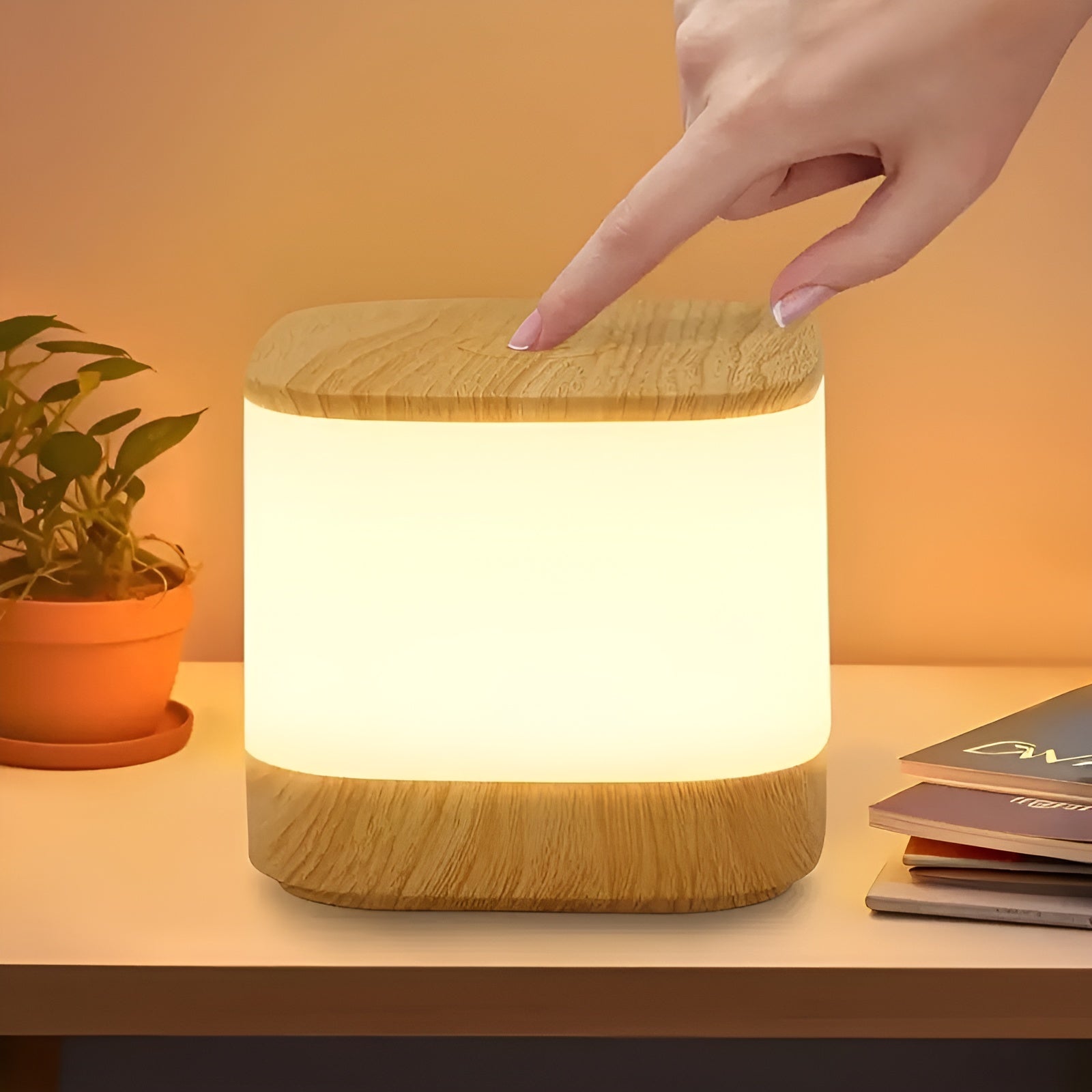 Led-bordlampe Med Berøringsdimmer – Justerbar Lysstyrke Og Fargetemperatur | Usb-lading, Timer, Ideell For Soverommet