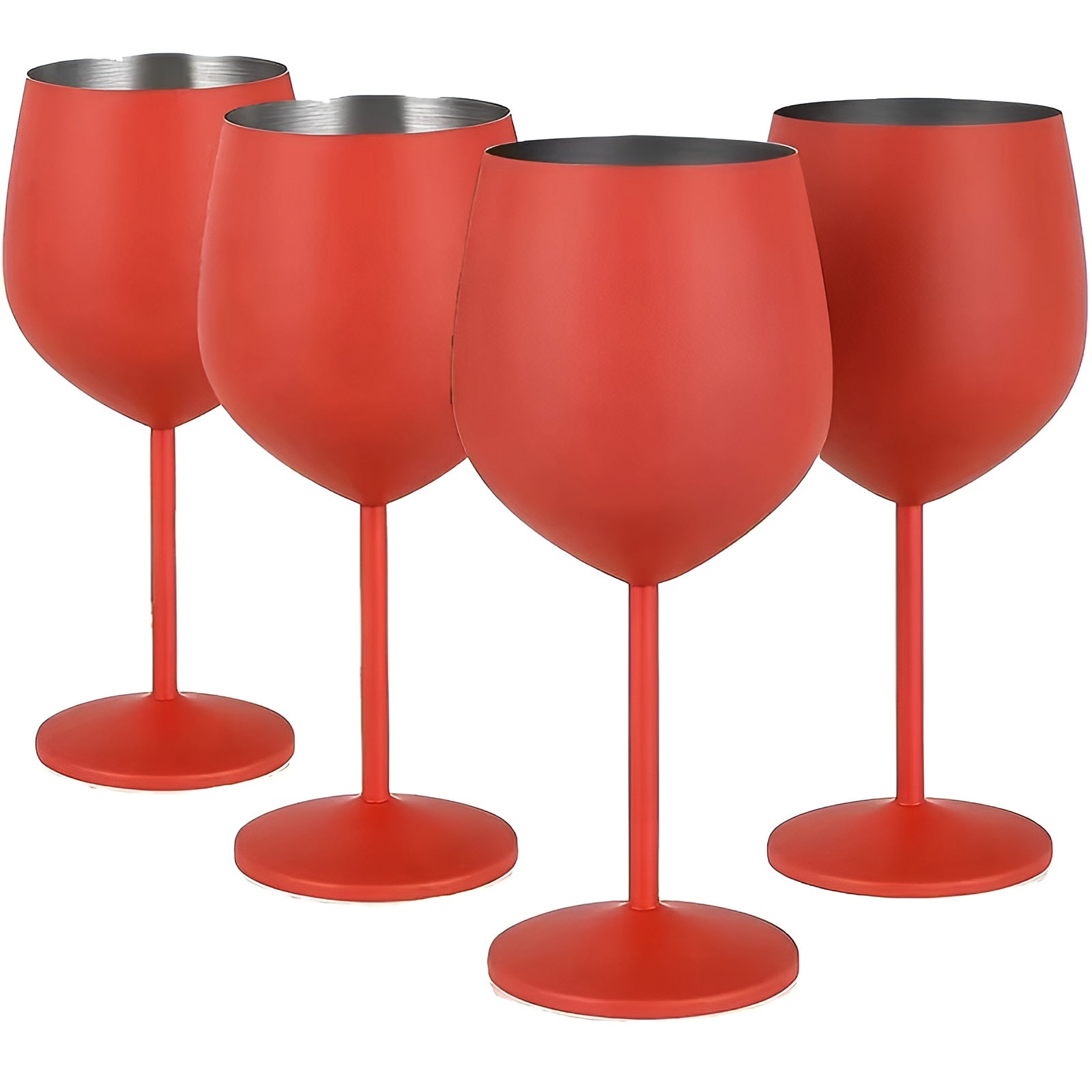 Vinglass i Rustfritt Stål – Bruddsikkert og Stilrent | Perfekt for Utendørsbruk, Reiser og Hjemmet