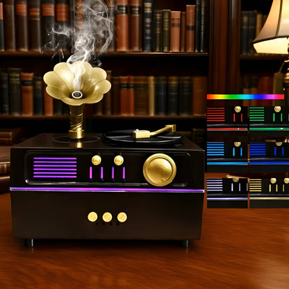 Aromadiffusor I Vintage-design – Dreiebart Tåkeutløp Og 7-farget Stemningsbelysning | Usb-luftfukter Med Timerfunksjon