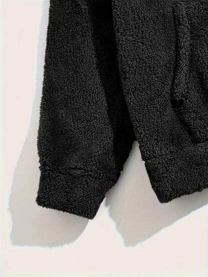 Teddy fleece pyjamas herre – brun variant, sidebilde