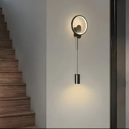 LED Vegglampe – Stilren i Svart og Gull | Dekorativ Belysning for Stue, Soverom og Gang