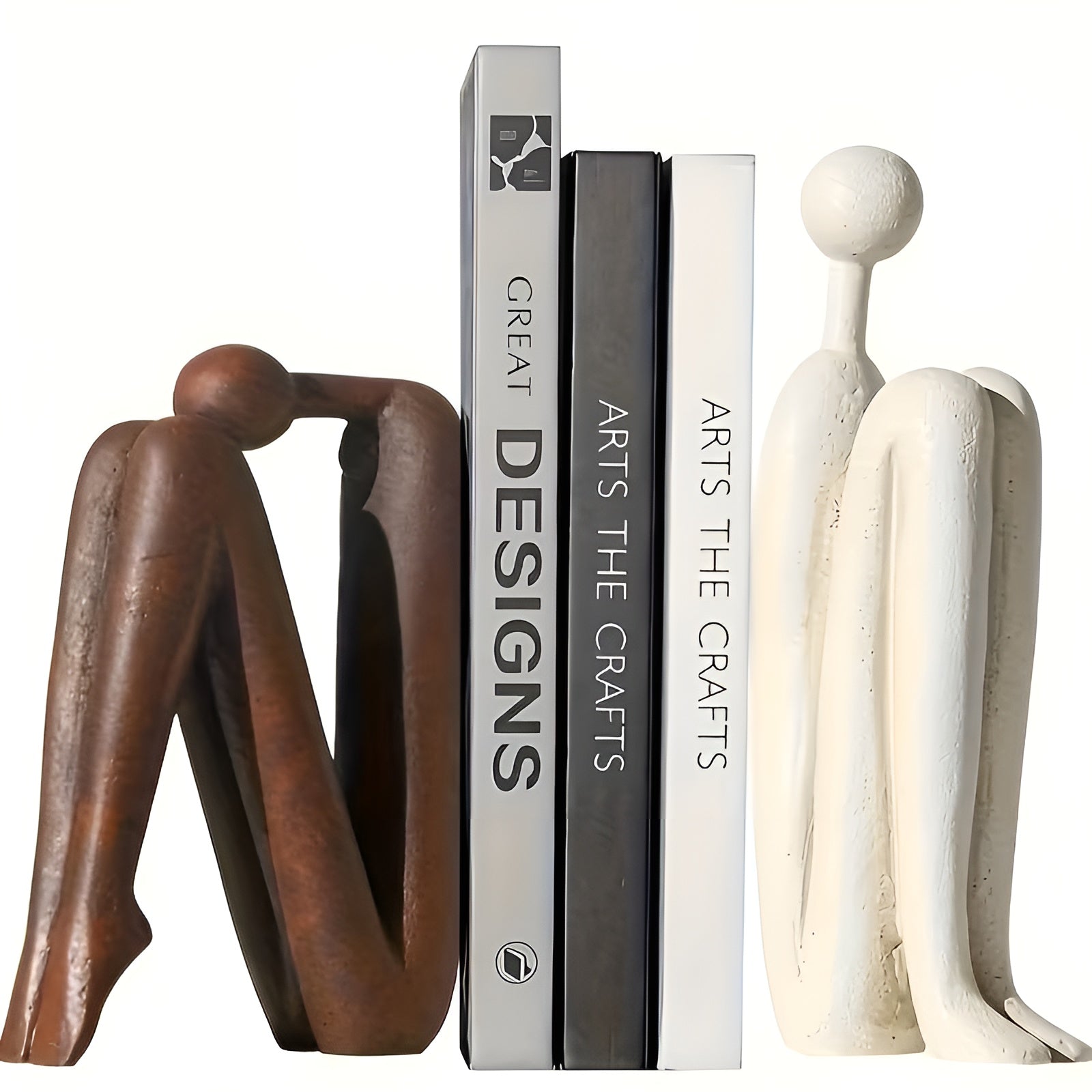 Skulptursett i Kunstharpiks (2 stk) – Moderne og Dekorative Menneskefigurer | Perfekt for Hylle og Stue - Figurer