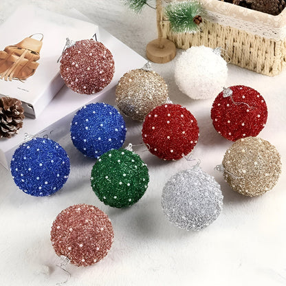 Julekuler i 6-pakning – Glansfull Champagnefarge | Perfekt som Juledekorasjon til Tre og Hjem