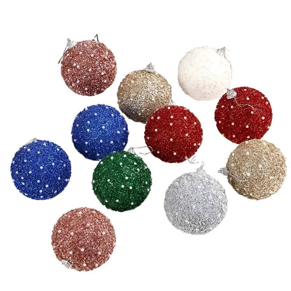 Julekuler i 6-pakning – Glansfull Champagnefarge | Perfekt som Juledekorasjon til Tre og Hjem