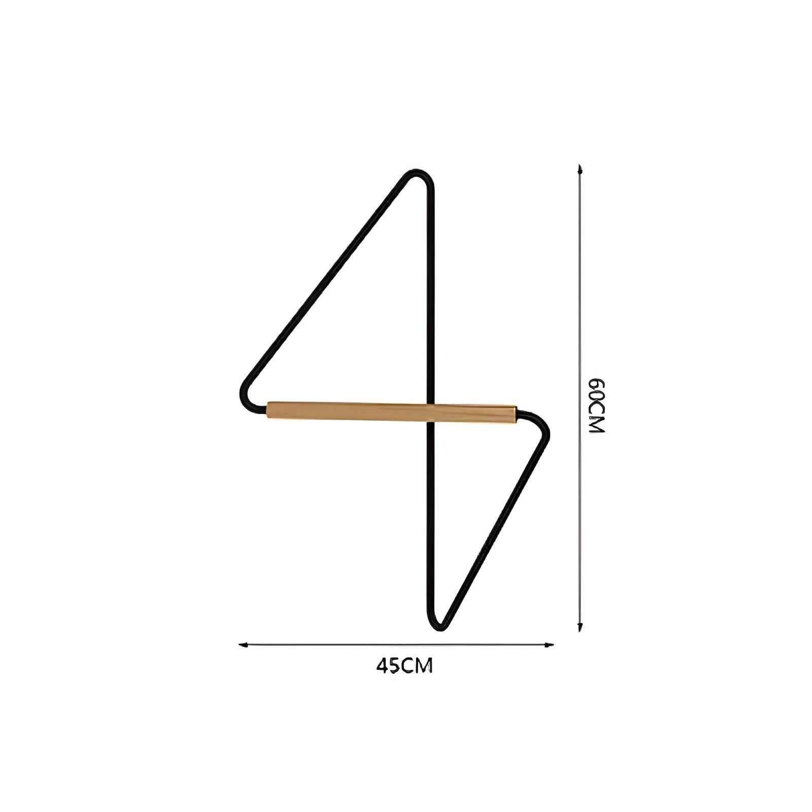 Firkantet Veggkrok I Tre Og Metall – Minimalistisk Klesstativ I Designerstil
