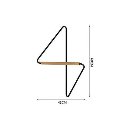 Firkantet Veggkrok I Tre Og Metall – Minimalistisk Klesstativ I Designerstil
