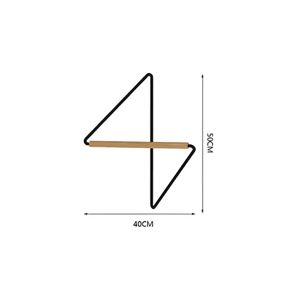 Firkantet Veggkrok I Tre Og Metall – Minimalistisk Klesstativ I Designerstil