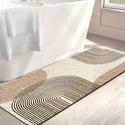 Badezimmermatten Set 4-teilig – Modern & Rutschfest | Weiche WC-Vorleger & Deckelbezug für Stilvolle Baddekoration