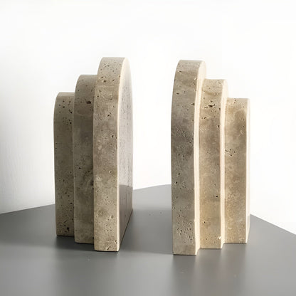 Bokstøtter i Naturmarmor – Massive og Elegante | Sklisikre og Perfekt for Bokhylle