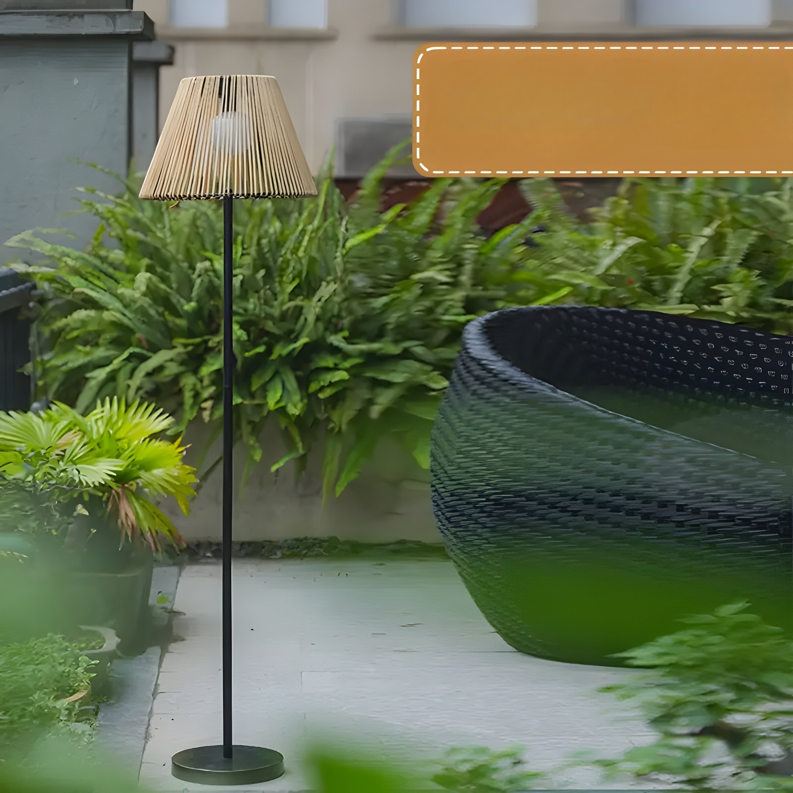 Bambus Solcellelampe - Bærekraftig Led-gulvlampe For Utendørs Bruk