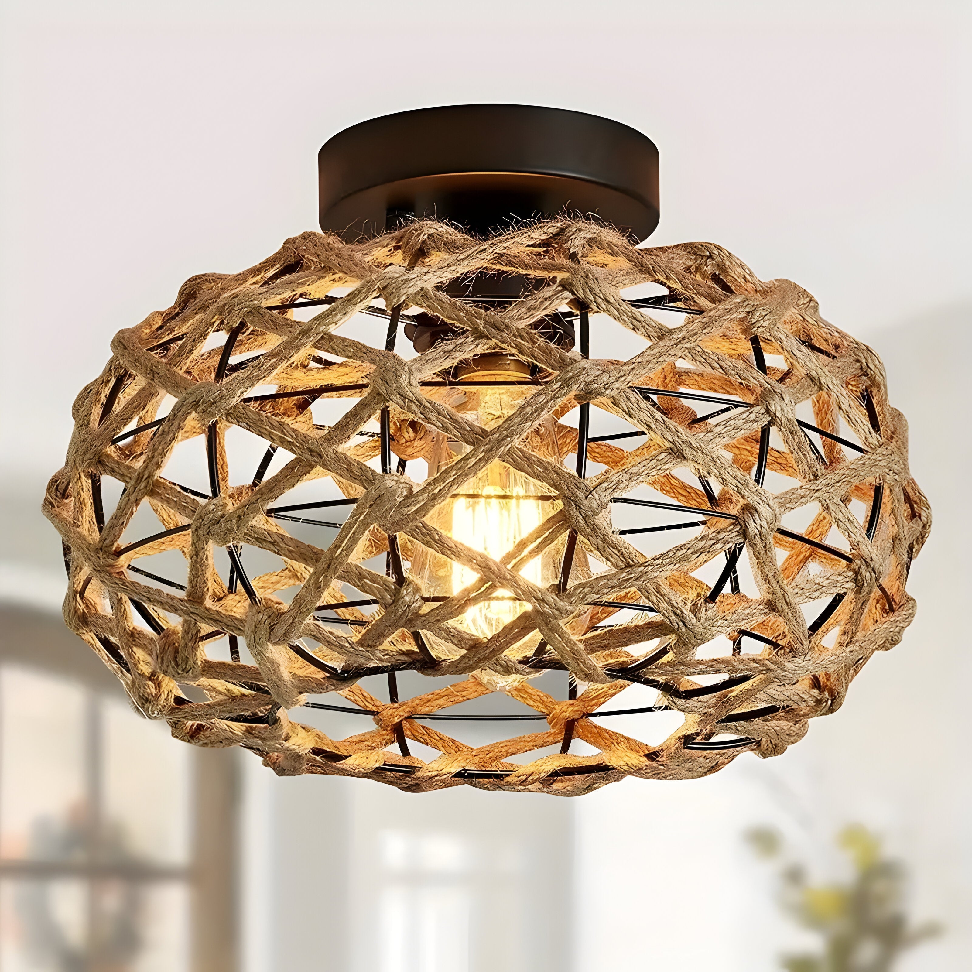Vardal - Taklampe I Hampetau Og Kystinspirert Design