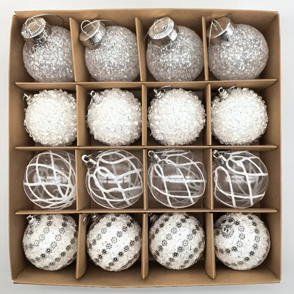 Julekuler Sett (16 stk, Ø 6 cm) – Elegante Kuler i Champagne | Perfekt til Juletreet