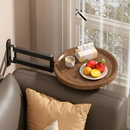 Sammenleggbar Vegghylle Med Svingfunksjon – Multifunksjonelt Nattbord Og Sofabord Til Soverommet