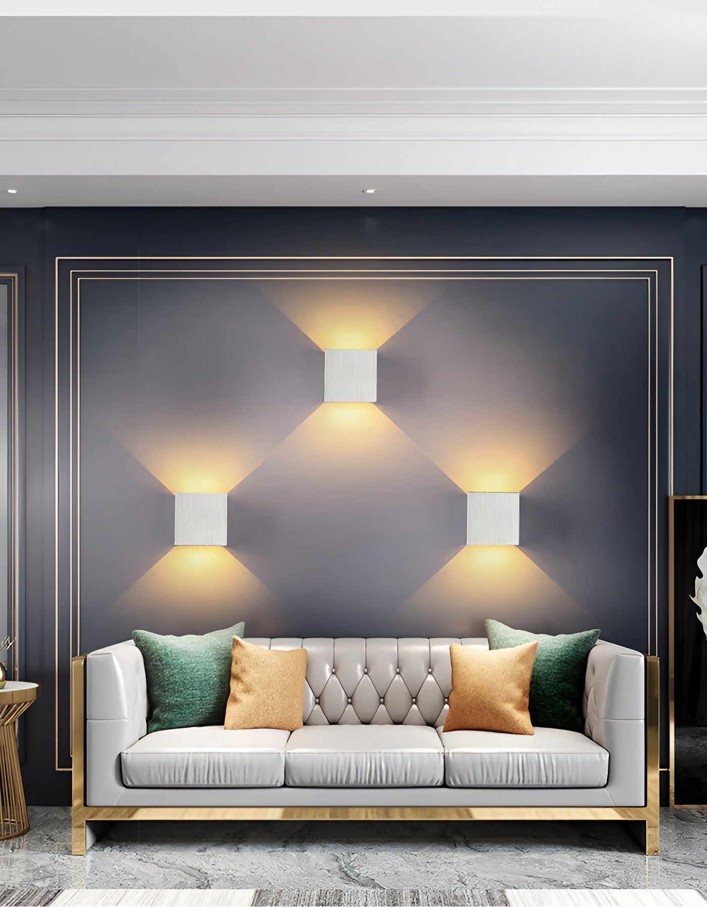 Kvadratisk Vegglampe – Moderne og Stilren | Perfekt for Stue og Soverom