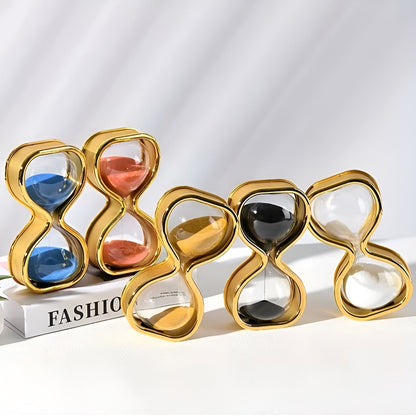 Sandglass med farget sand – Dekorativ og avslappende | Elegant metallramme ca. 30 min - Timeglass