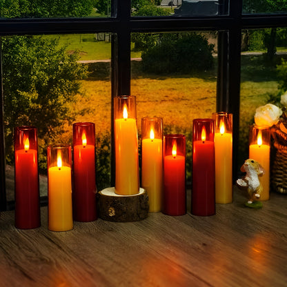 Sett Med 12 Flimrende Led-lys – Stemningsfull Belysning Uten Brannfare | Med Fjernkontroll Og Timer