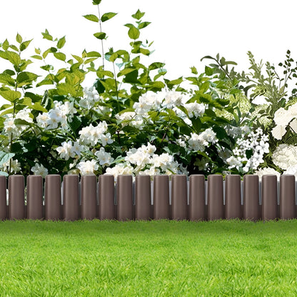 Plastkant Til Blomsterbed I Treoptikk – Fleksibel Hagegjerde Med Jordspyd | Dekorativ Kant Til Blomsterbed Og Stier