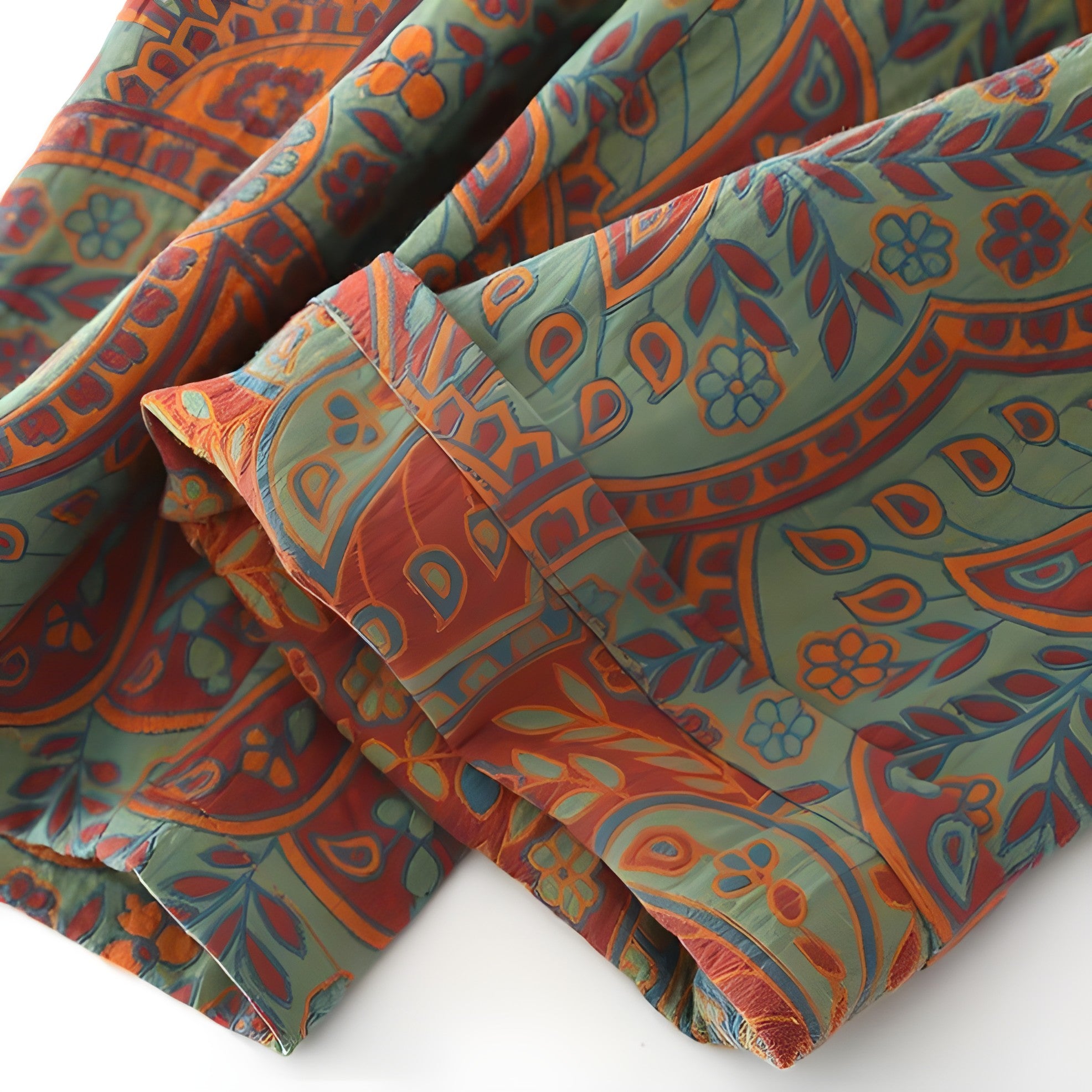 Vintage Jacquard-sett – Rund Hals, Komfortabelt Loungeantrekk