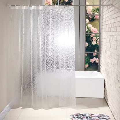 Dusjforheng med Vannmønster – Halvtransparent og Lettstelt | Moderne Dekor til Badet