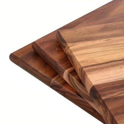 Schneidebrett-Set aus Massivholz (3-teilig) – Robust und Messerschonend | 3 Größen, Natürlich und Plastikfrei