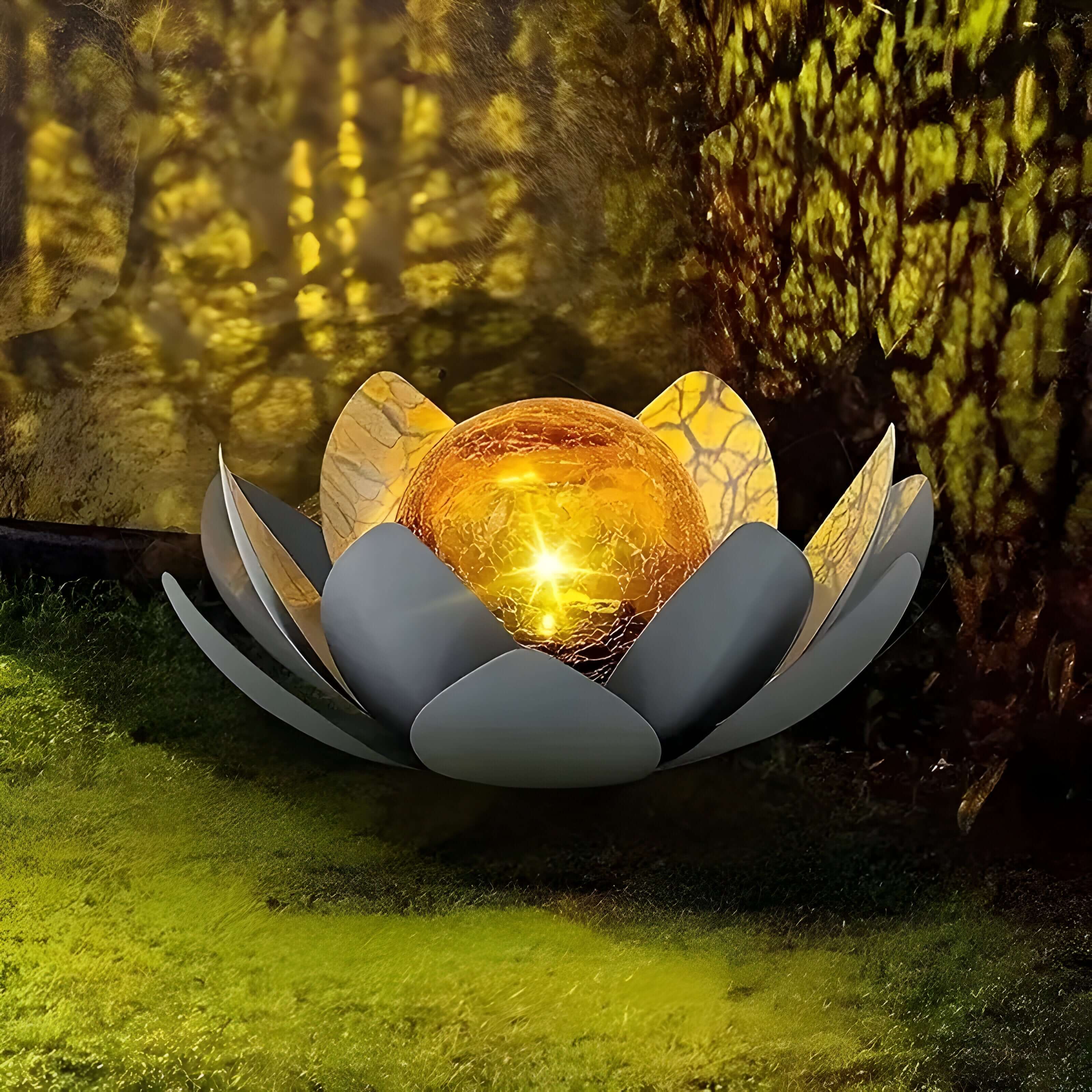 Lysflora – Solcelle Hagebelysning i Lotusdesign (LED)