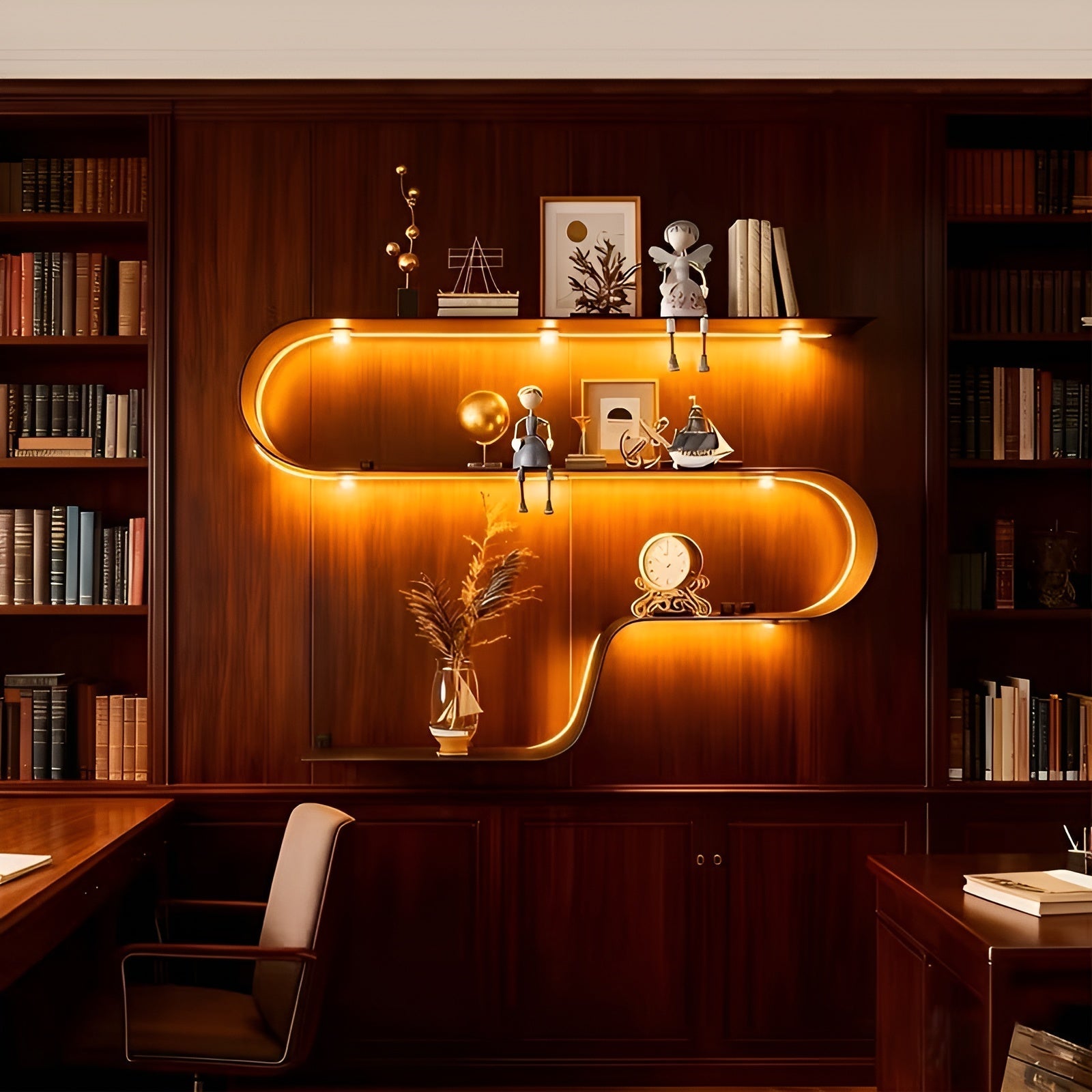 Svevende Vegghyller i Metall (3-pk) – Moderne og Ekstra Stabile | Perfekt for Stue og Kjøkken