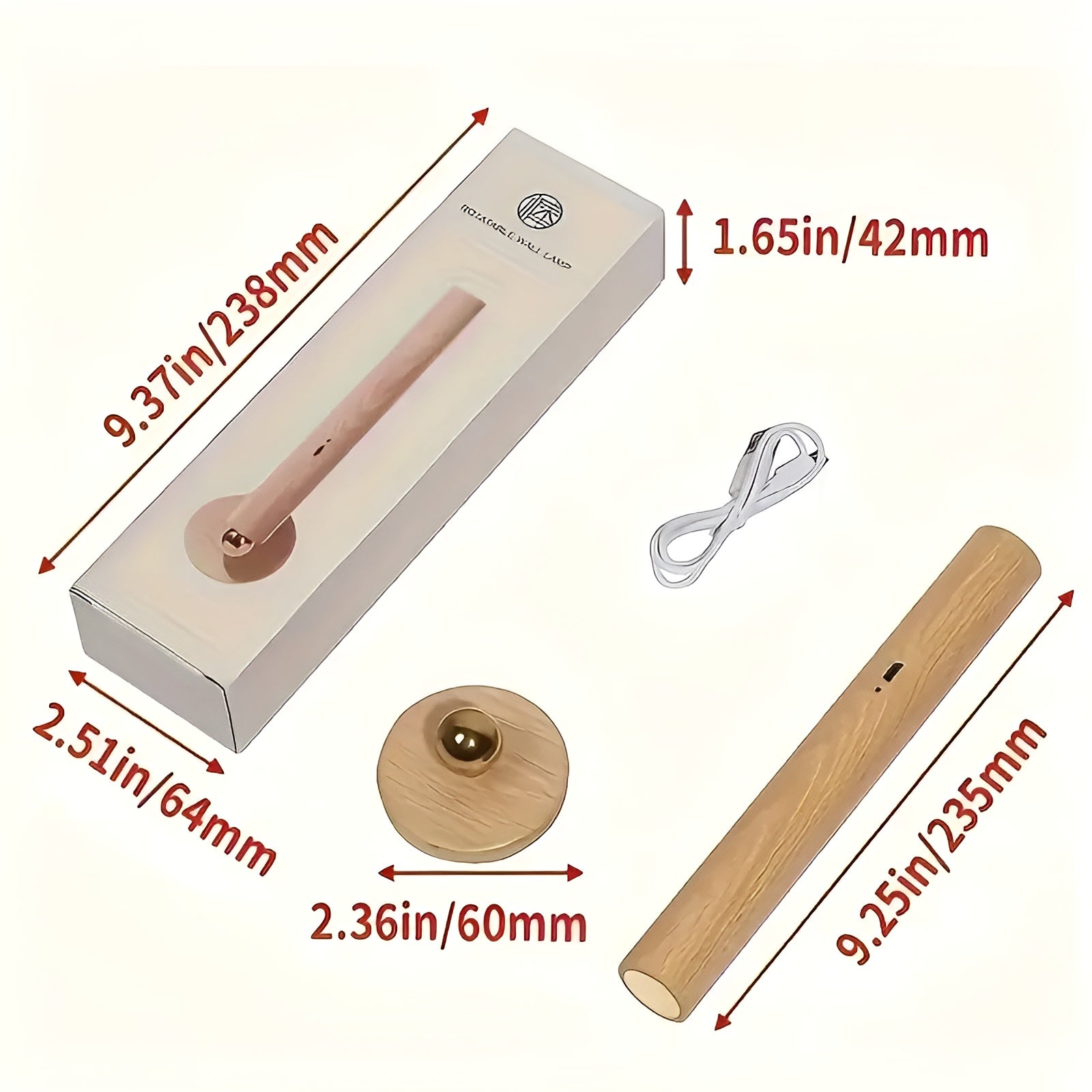 Moderne LED-vegglampe – Oppladbar med Touch-styring | 360° Roterbar og Magnetfeste