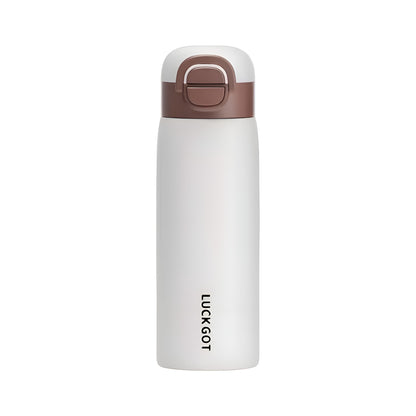 LuckGot Isolert Vannflaske – 500 ml, Varm/Kald i 24 Timer | Dobbeltvegget og Vakuumisolert