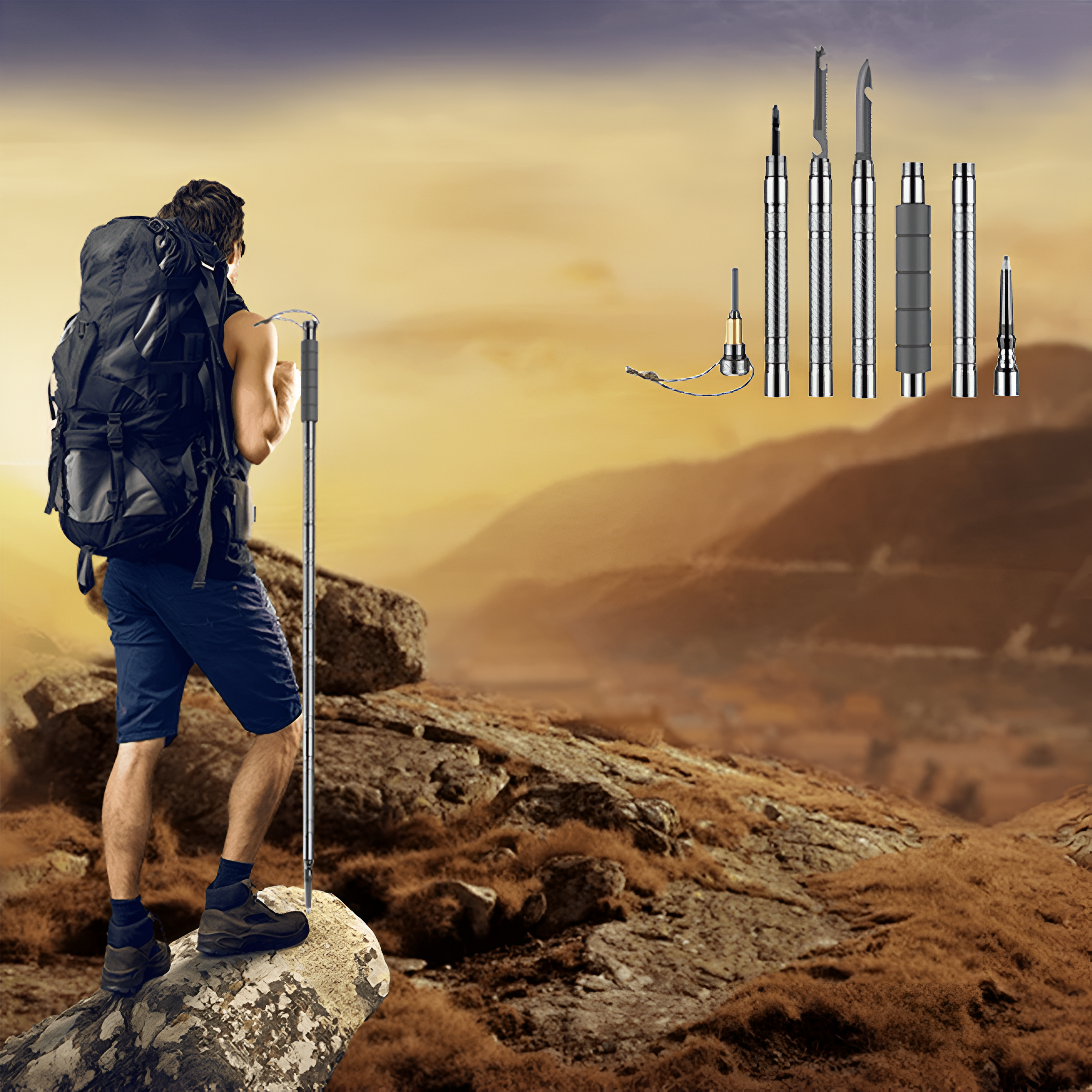 Sammenleggbare Vandrestaver – Lette og Justerbare | Perfekt for Tur og Friluftsliv