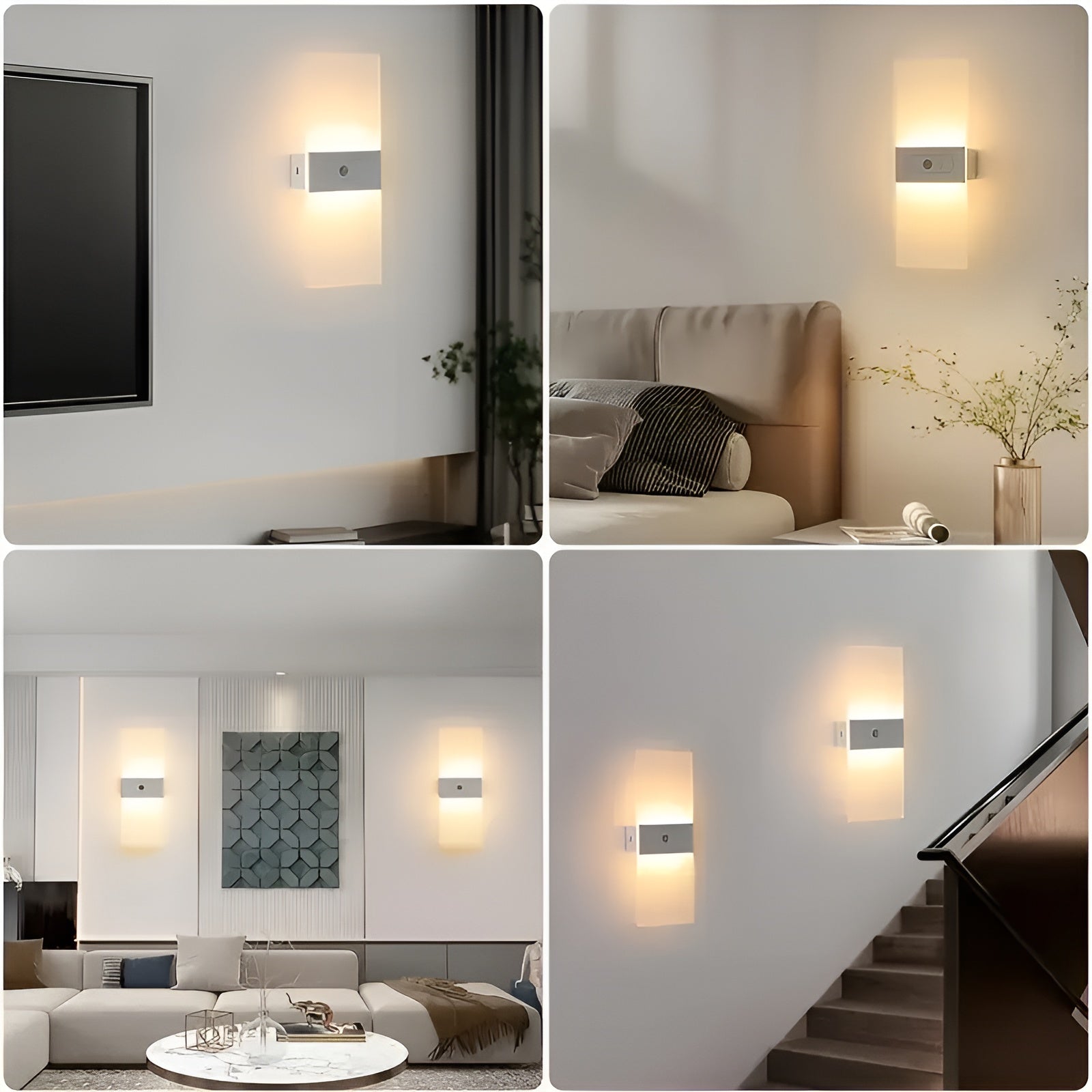 Led-nattlamper Med Bevegelsessensor – Oppladbar Via Usb | Magnetisk Feste For Soverom, Gang Og Trapp