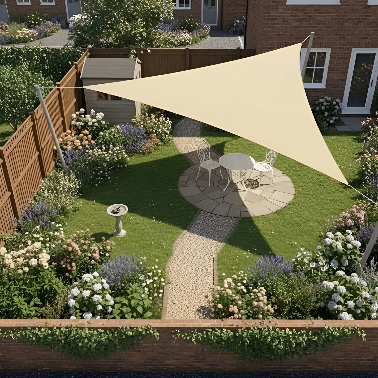 Trekantet Solseil – Uv-bestandig Innsyns- Og Solbeskyttelse For Hage, Terrasse Og Balkong