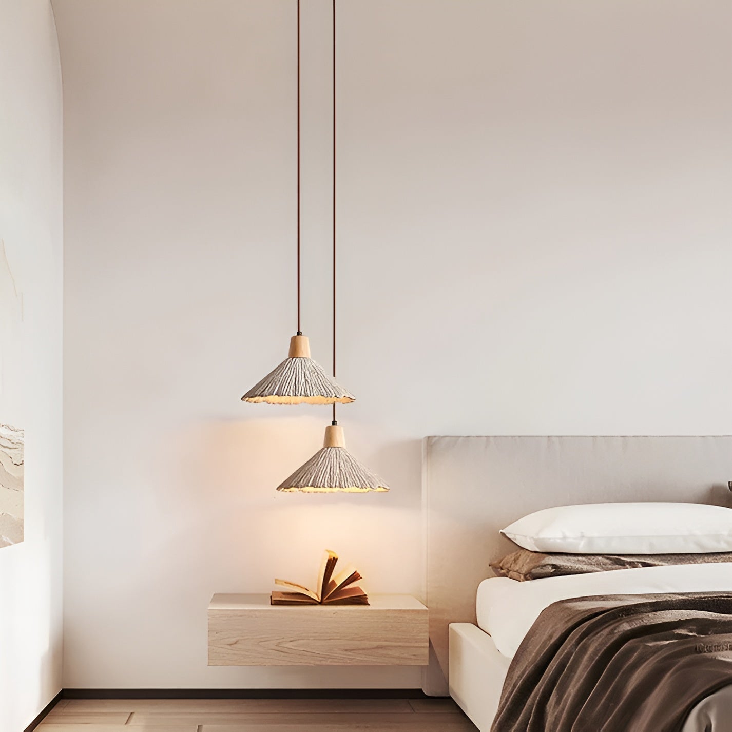 Pendellampe i Sement – Tidløst Design og Varmt Lys | Perfekt for Stue og Spisestue - Lysarmaturer for tak