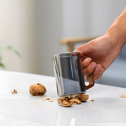 Glasskrussett med Trehåndtak – Varmebestandig og Elegant | Perfekt for Te Vann og Servering - Sett med glass og kopper