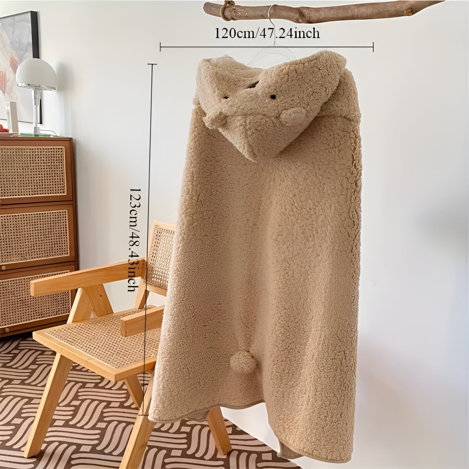 Koselig Teppeponcho – Ekstra Varm og Tykk | Perfekt for Høst og Vinter