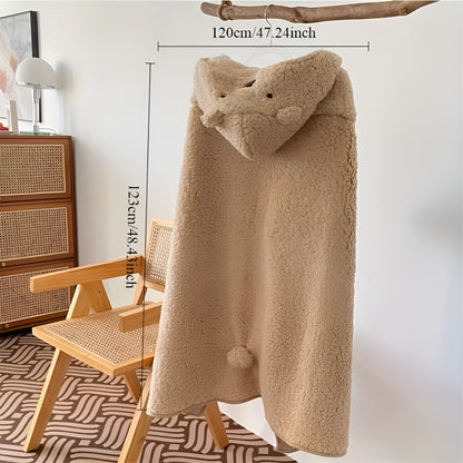 Koselig Teppeponcho – Ekstra Varm og Tykk | Perfekt for Høst og Vinter