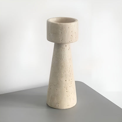 Marmorkerzenholder i Naturstein – Elegant og Dekorativ | Perfekt for Bord Bryllup og Hjem - Stor - Lysholdere