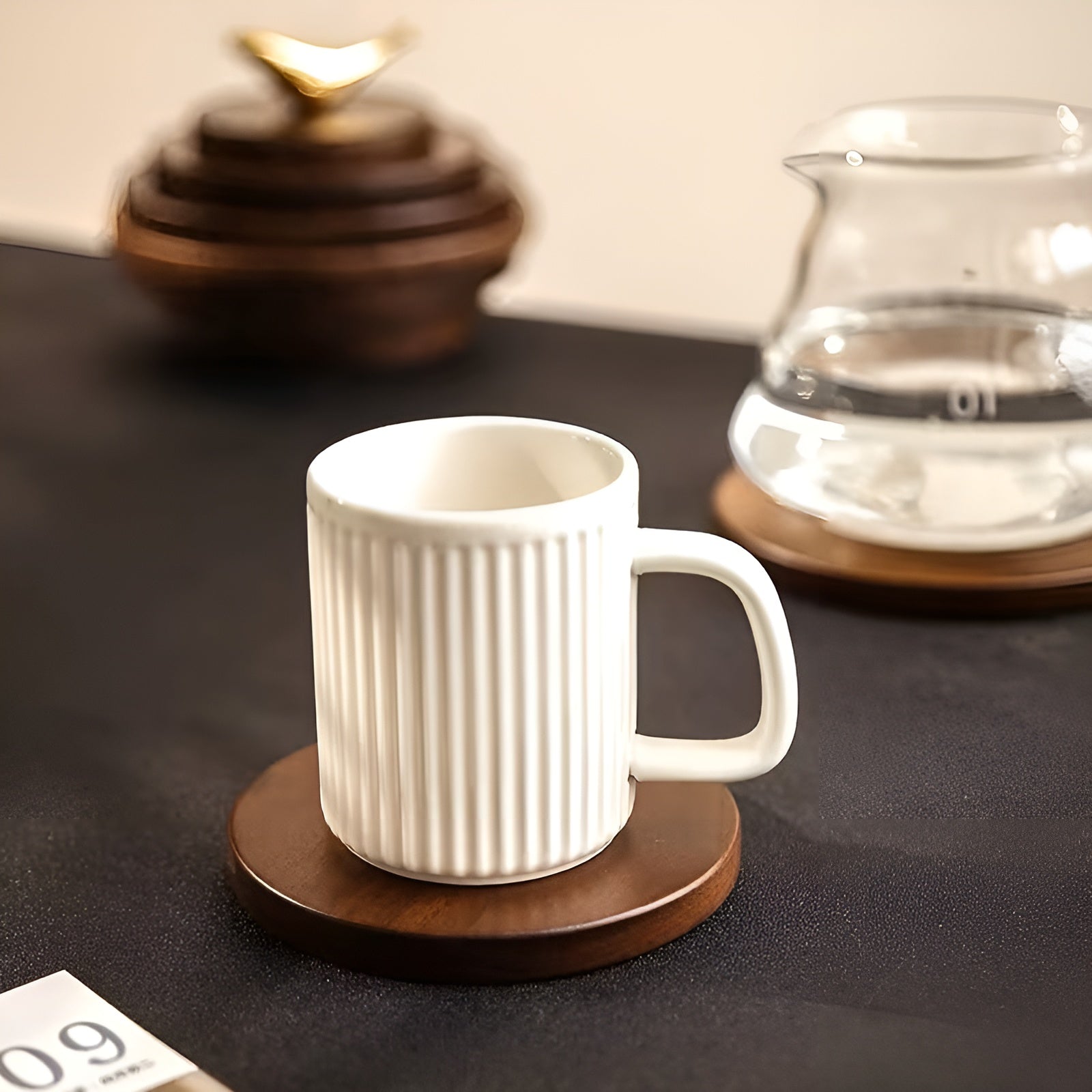 Walnuss-Holz Untersetzer – Hitzebeständig & Anti-Verbrühung | Ideal für Tassen, Gläser und Töpfe