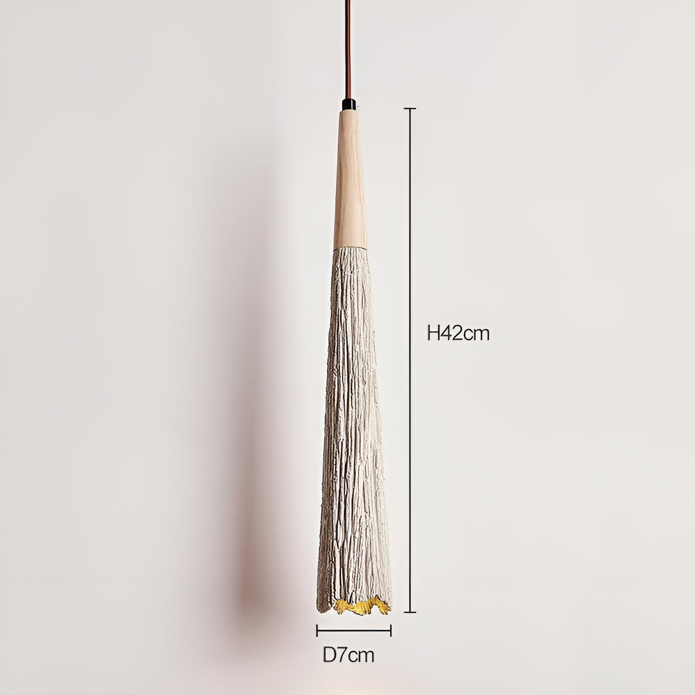Pendellampe i Sement – Tidløst Design og Varmt Lys | Perfekt for Stue og Spisestue - D7xH42cm - Lysarmaturer for tak
