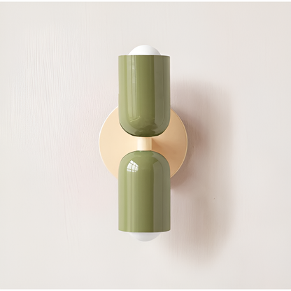 Wabi Duo LED-vegglampe – Grønn / Grønn og Beige