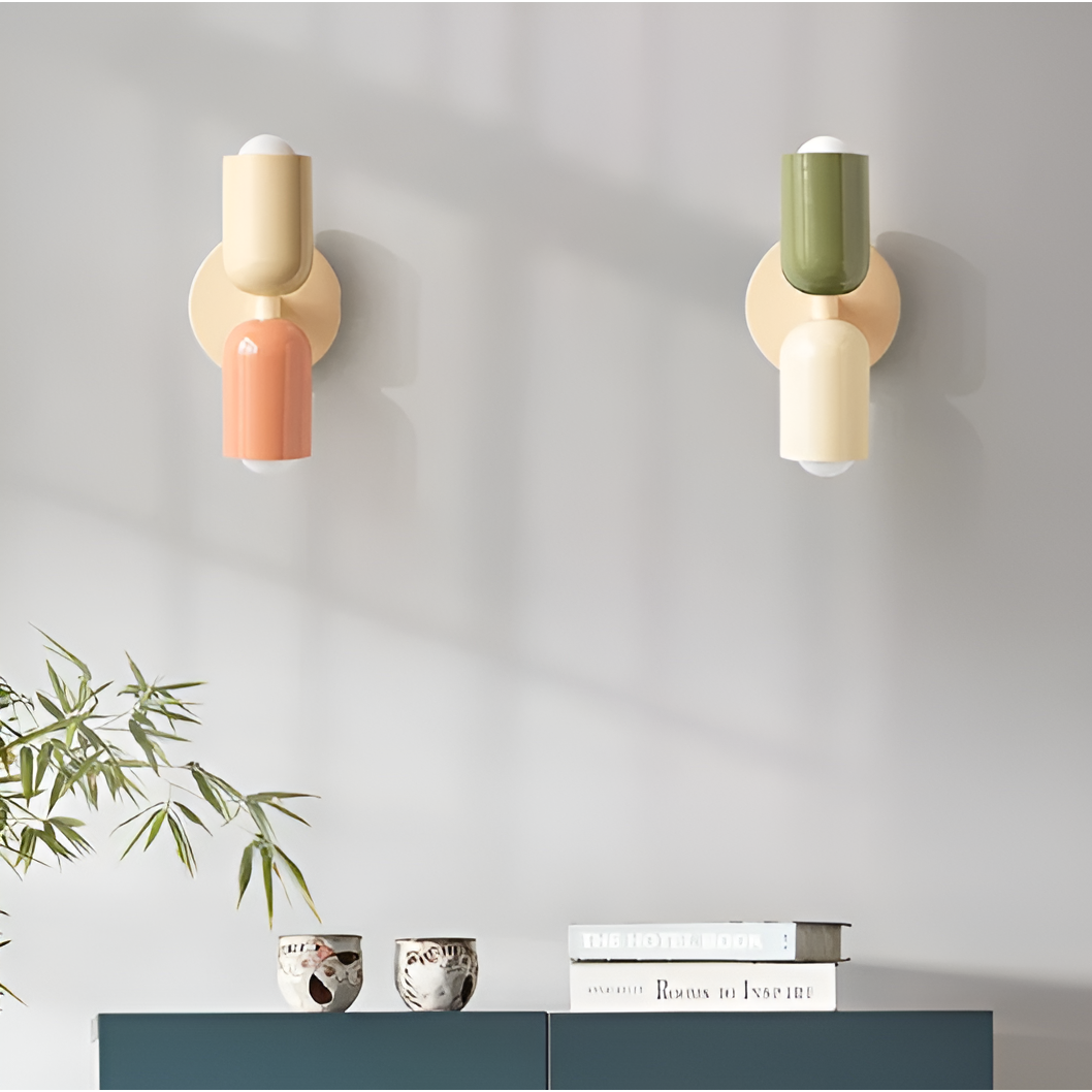 Wabi Duo minimalistisk moderne LED-vegglampe med to armer