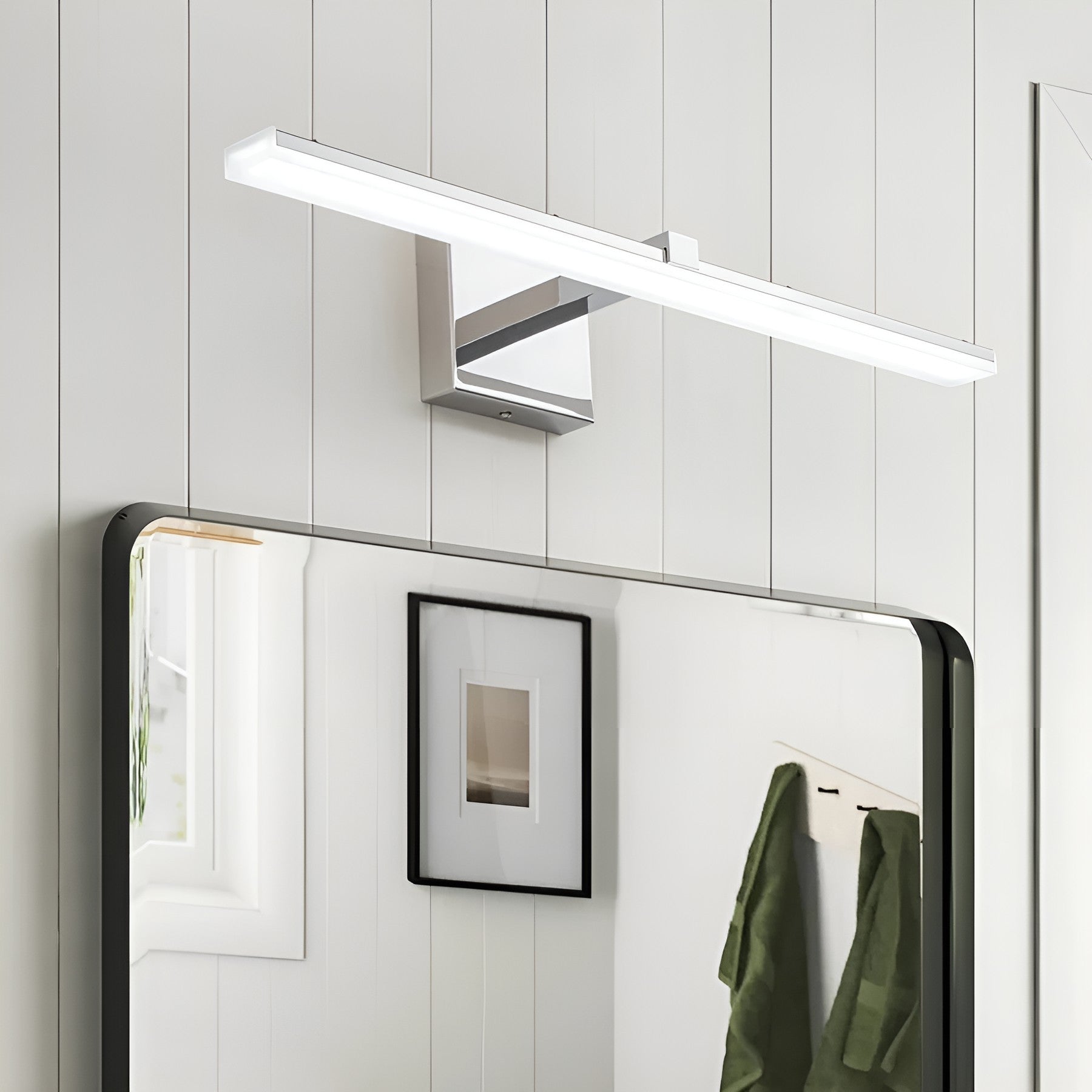 Kant LED Vegglampe – Minimalistisk Metalldesign | Svart eller Hvit, For Innendørsbruk og Bad