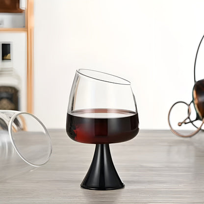 Vinglass i Borosilikatglass – Håndlaget med Skrå Kant | Elegant for Rød- og Hvitvin Perfekt Gave - 2 stk. Kelkglass