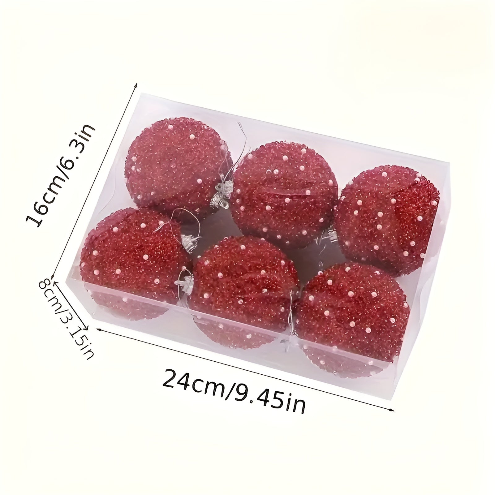 Julekuler i 6-pakning – Glansfull Champagnefarge | Perfekt som Juledekorasjon til Tre og Hjem