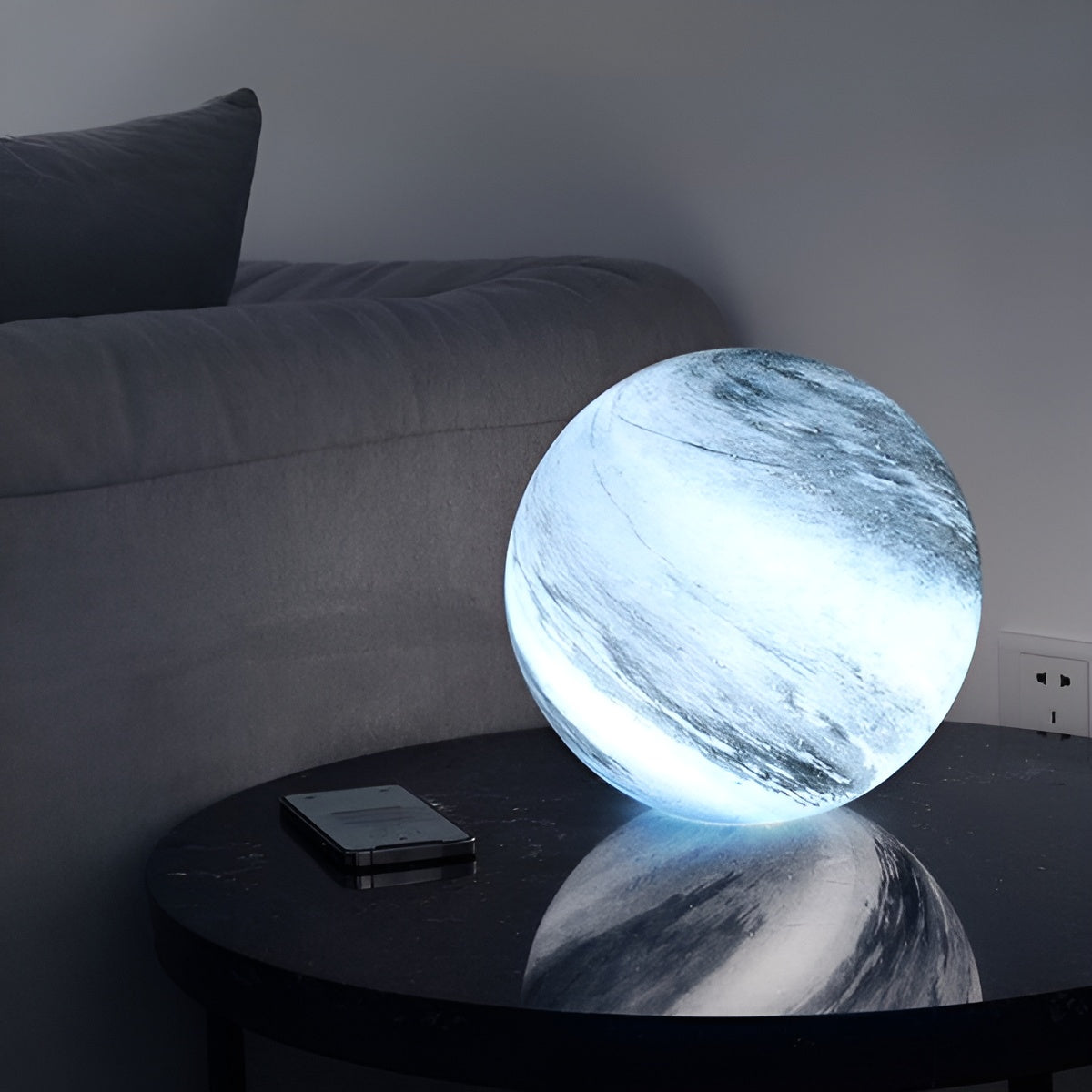 Lunacrystal Mondlampe Aus Glas – Magisches Mondlicht MIT Kosmischen Details Für Stimmungsvolle Wohnräume