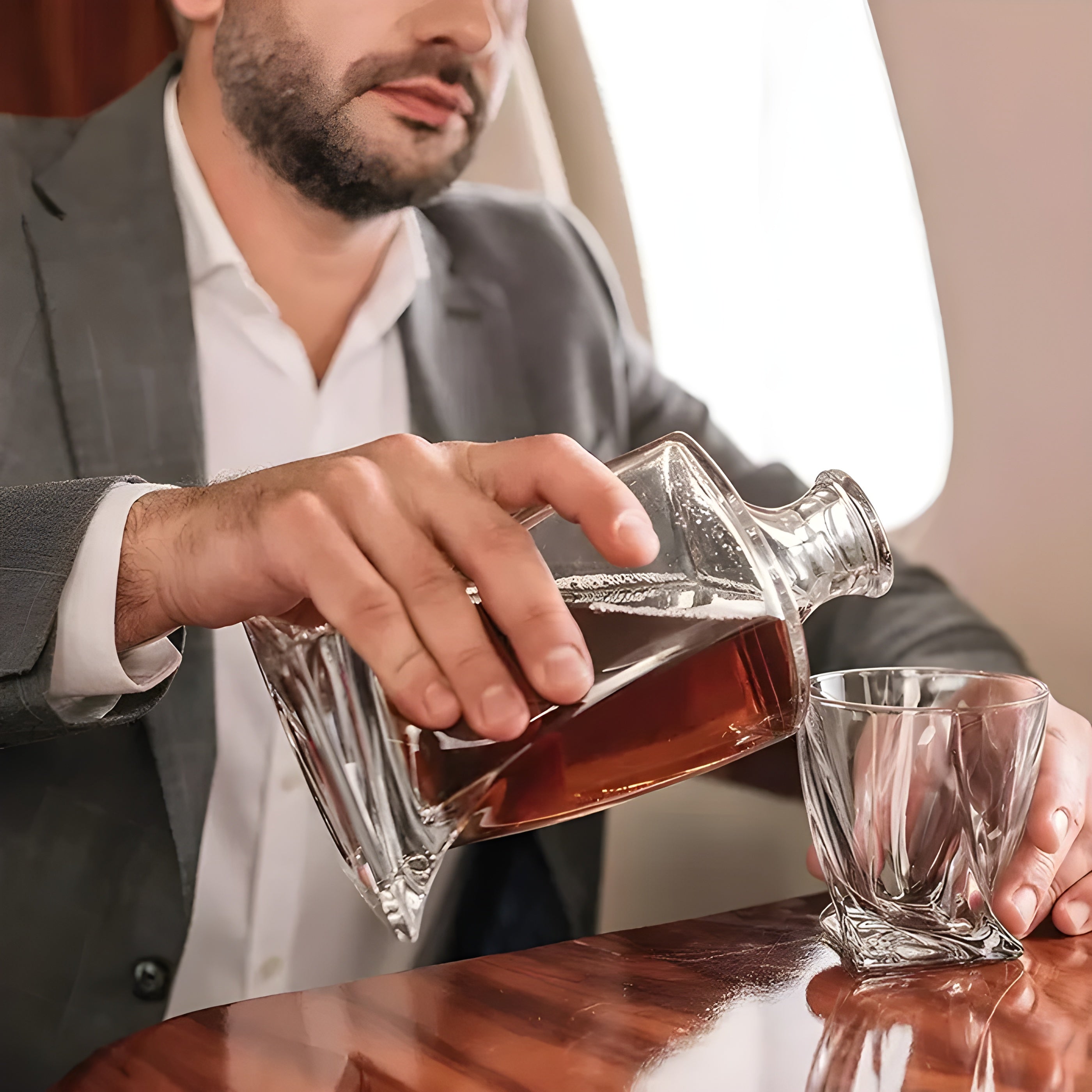 Whiskeykaraffel Sett – Elegant med Glass og Kjølesteiner