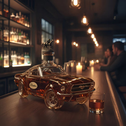 Mustang-whiskykaraffel I Glass – Elegant Karaffel I Sportsbil-design