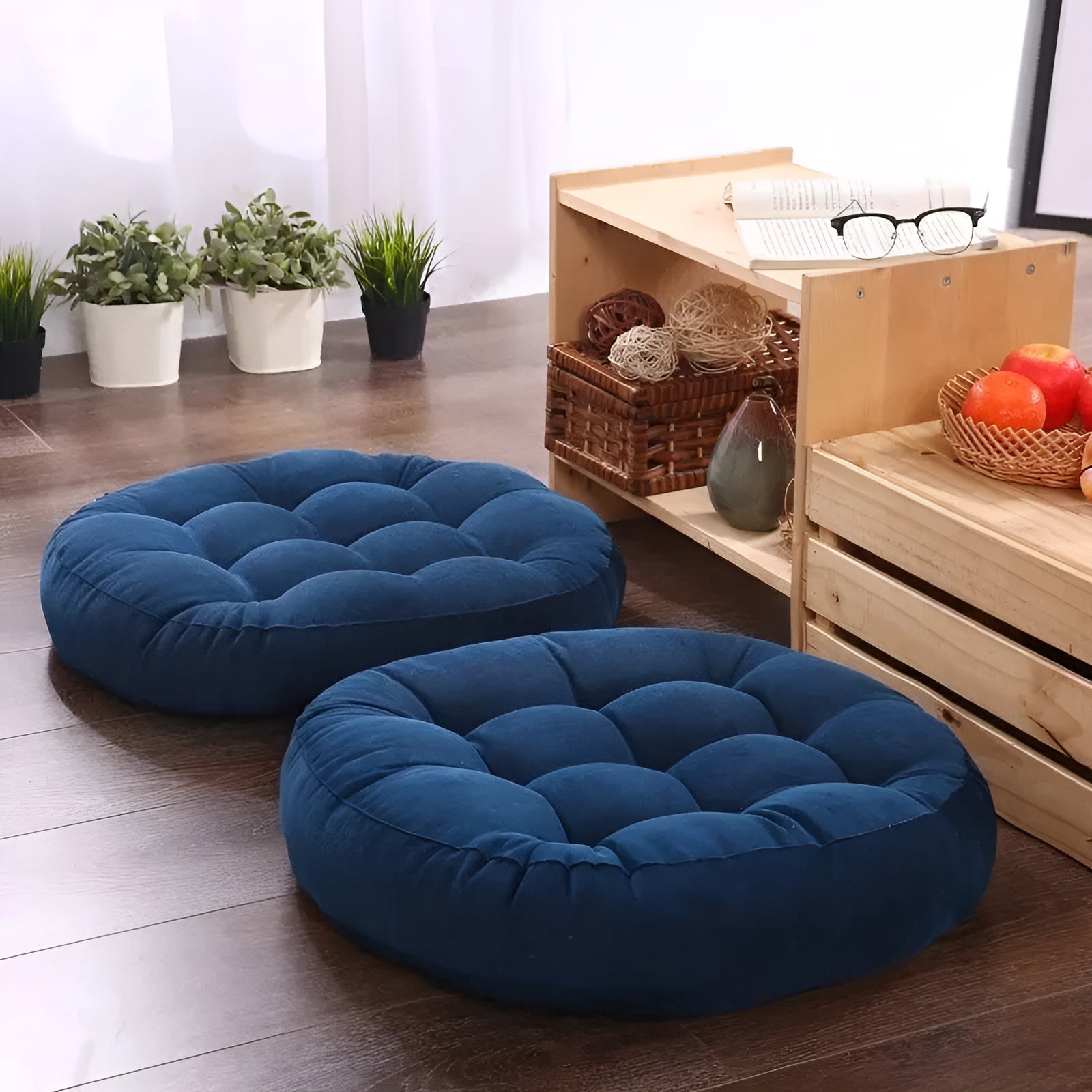 Japansk Gulvpute Med Ekstra Tykk Polstring – Futon-sittepute Til Stuen Og Meditasjon