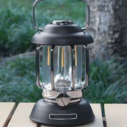 Lysna – Bærbar Retro Campinglampe til Utendørs Bruk (LED)
